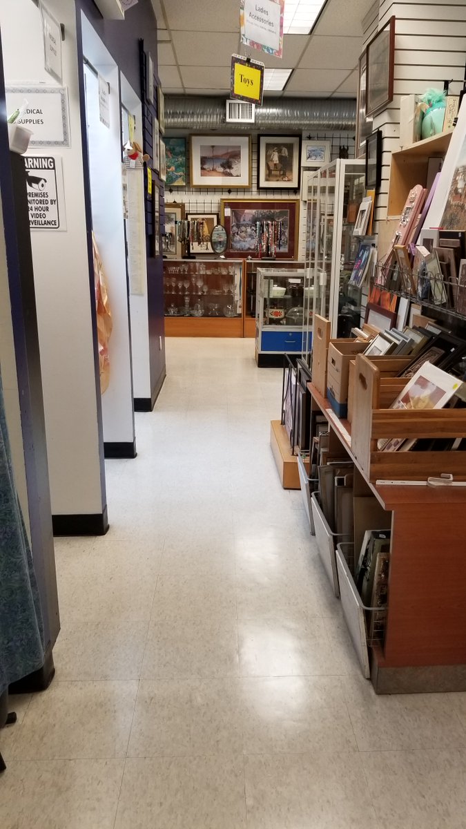 crossroadsbcts's tweet photo. Terrific Tuesday Specials
50% off
•Clothing
•Electrical &amp; Electronics
•Kitchen &amp; Appliances
•Décor
•Picture Art
•Halloween Costumes

Plus Babies &amp; Children's clothes at $1 each.

Here's some photos of our freshly waxed floors.  Check out the shine. https://t.co/DhHhYMhHNP