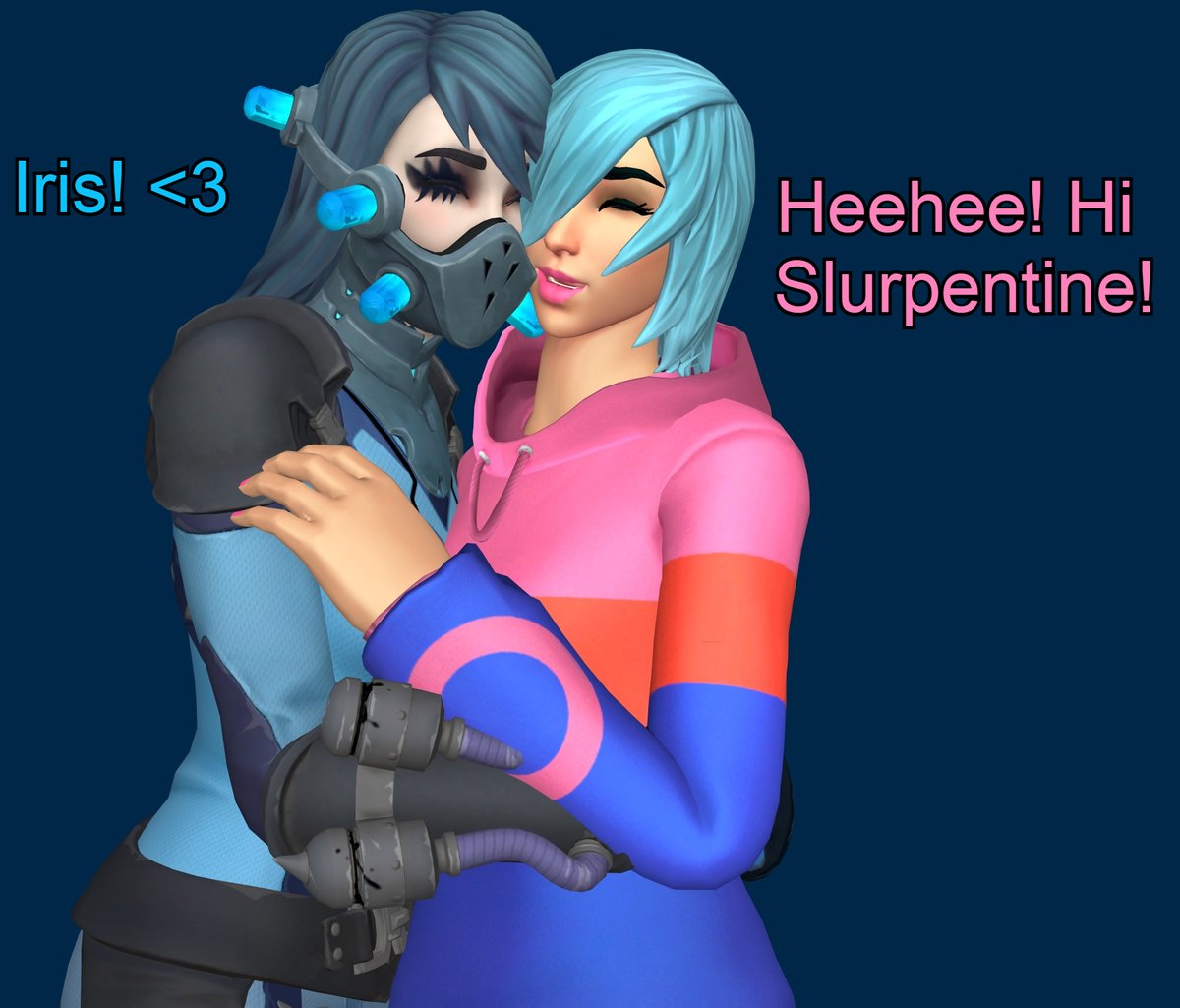 ElectricFox37's tweet photo. Slurpy hugs! #Fortnite #Slurpentine #PointPatroller #Iris https://t.co/1tBGGtAEVt