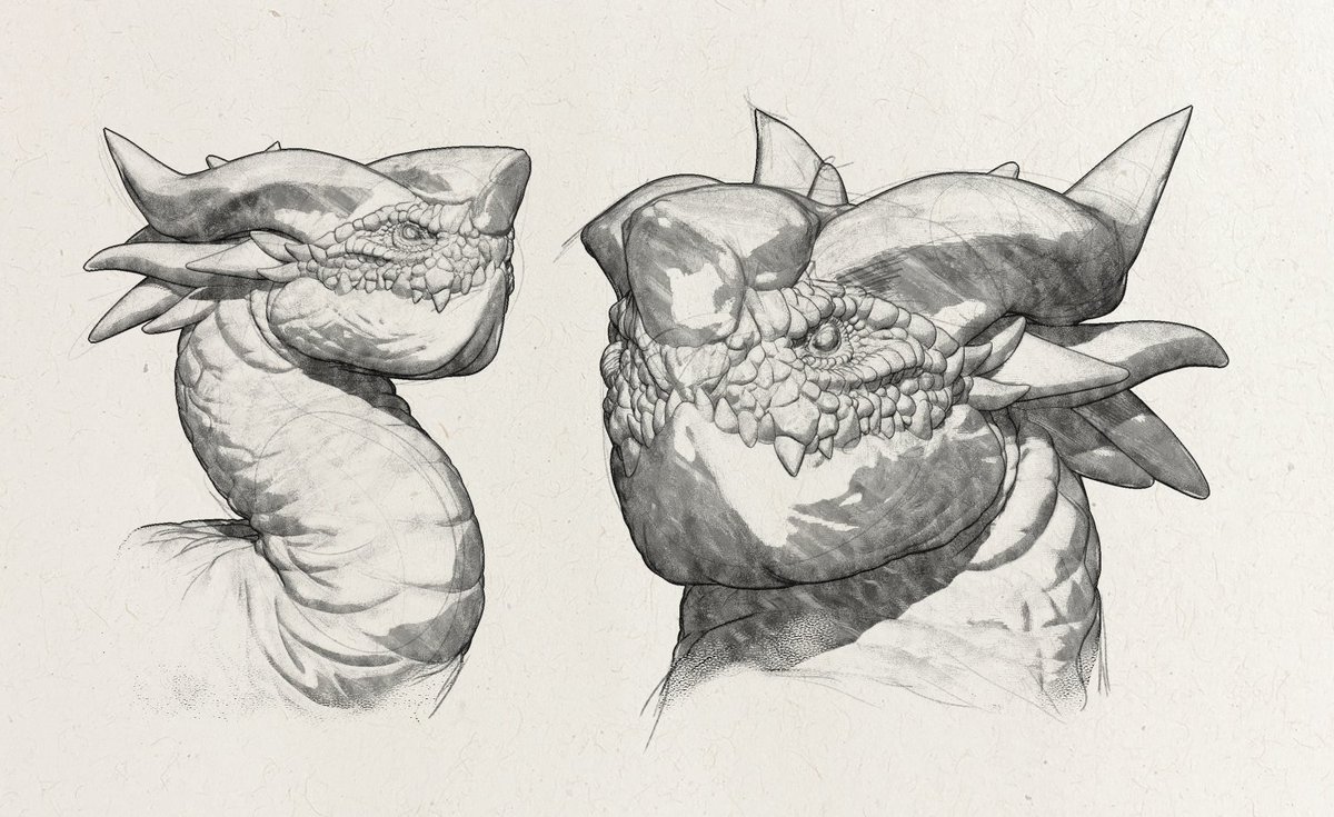 pablander's tweet photo. Dragon sketch from today's live session with #ZBrushLive - The 'pencil sketch' image is a ZBrush BPR render using the filters pack that will be available tomorrow! hope this helps for the #SeptemberOfDragons Discord challenge! https://t.co/vVBAuAmL9M
