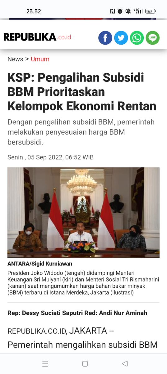 foreginsuk's tweet photo. Pemerintah juga memprioritaskan agar bantuan BBM ini didapat oleh kelompok masyarakat menengah kebawah #PeralihanSubsidi
Penyaluran BLT BBM https://t.co/XZCIR23XZI