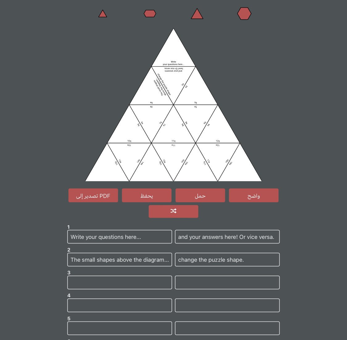 smalkalbani's tweet photo. برنامج Tarsia Jigsaw ⭐️⭐️⭐️

من البرامج الرائعة في التعليم
ولكل المراحل والمواد

يقوم على التلعيب لحل المشكلات أو الاستذكار للدروس
يمكن استخدامه إلكتروني أو تطبعه وتقطع الاشكال ليرتبها الطالب

تحميل
https://t.co/VmAB5gGMEI…

وهنا صانع الألغاز بدون تحميل
https://t.co/sh22JAVsWT https://t.co/Mx00yhaZuj