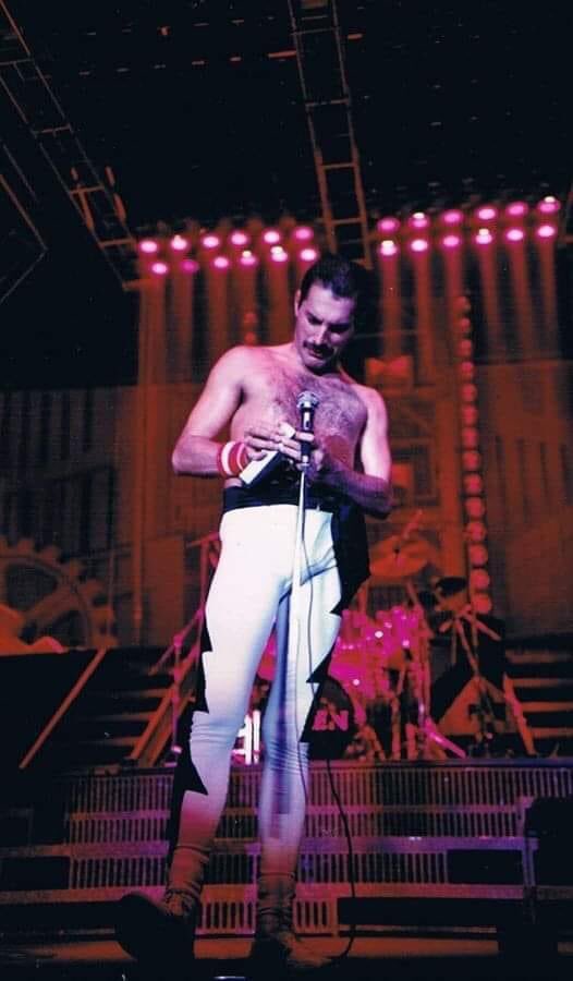 QueenOnlineBr's tweet photo. Continuamos querendo saber o que diz o bilhetinho que Freddie ganhou no dia de seu aniversário de 38 anos, em plena Wembley Arena 🤭

"Alguém me enviou um cartão. Tenho que abri-lo, então esperem um minuto".

Leia mais: https://t.co/O75Tux8DpW https://t.co/SkqQxxwNld