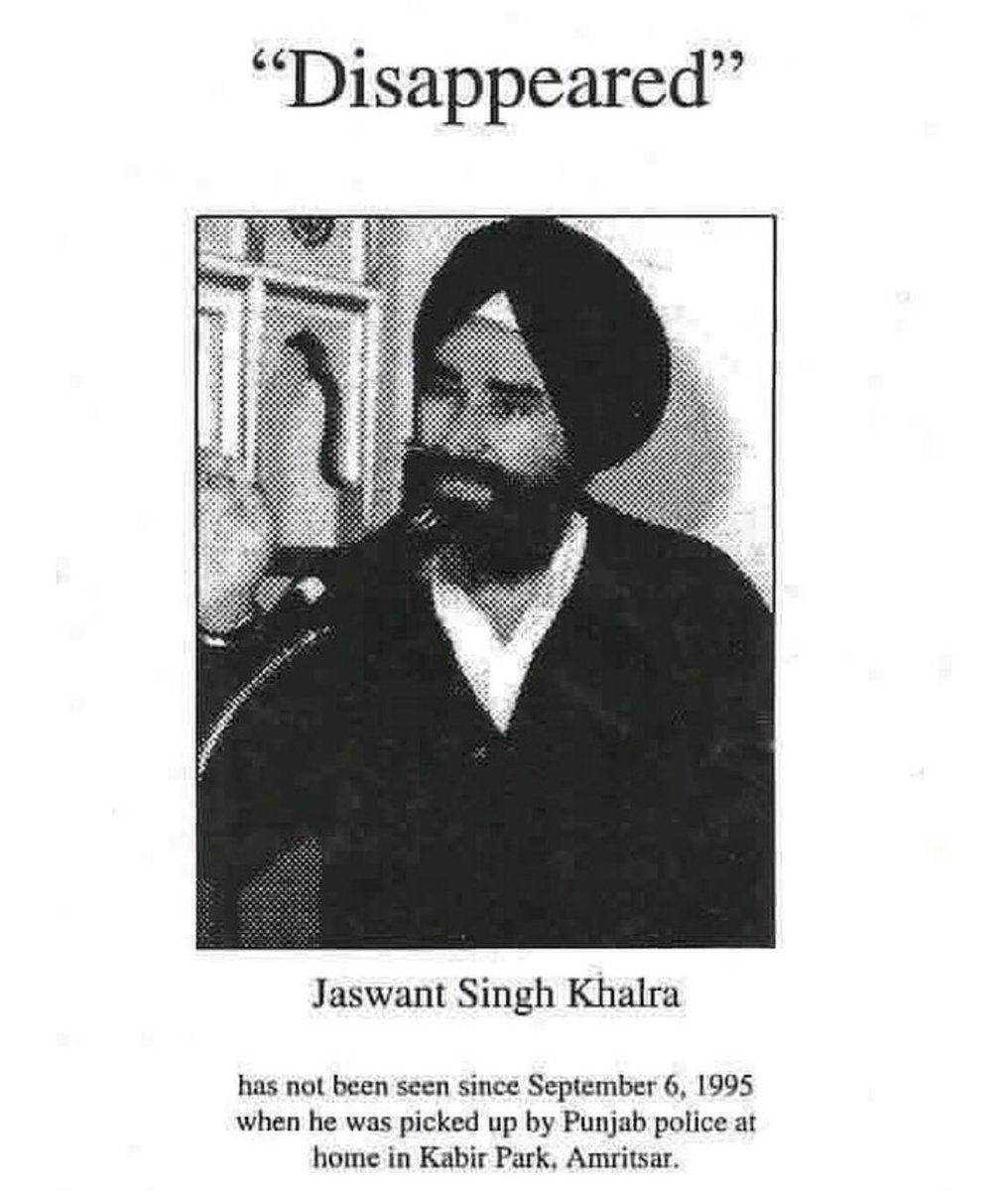 khalramission's tweet photo. Human rights activist Jaswant Singh Khalra exposed the illegal killings and cremations of thousands in Punjab at hands of Indian state and Punjab police. He was kidnapped on this day in 1995 in broad daylight in front of his house and later killed. https://t.co/Mh6U57vjEH