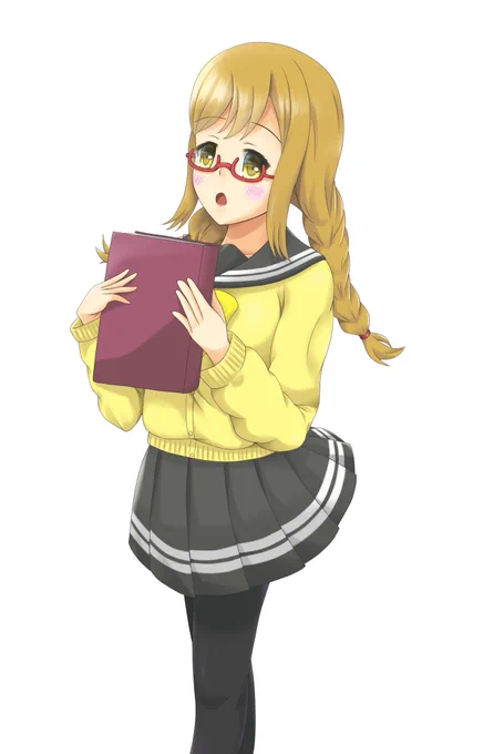 #黒タイツの日絶対領域好きなのでタイツよりもニーソを描いてる。#lovelive #虹ヶ咲 