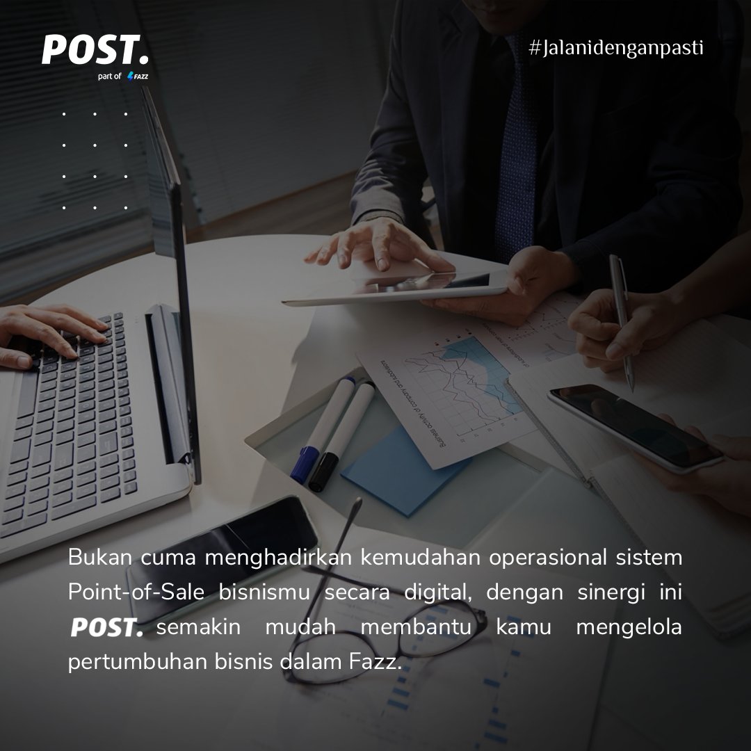 POSTapps's tweet photo. Dengan bersinerginya POST. ke dalam satu Fazz, membantu kami memberikan layanan operasional yang lebih hebat untuk membantu pertumbuhan bisnismu. https://t.co/YKMLhBP7jE
