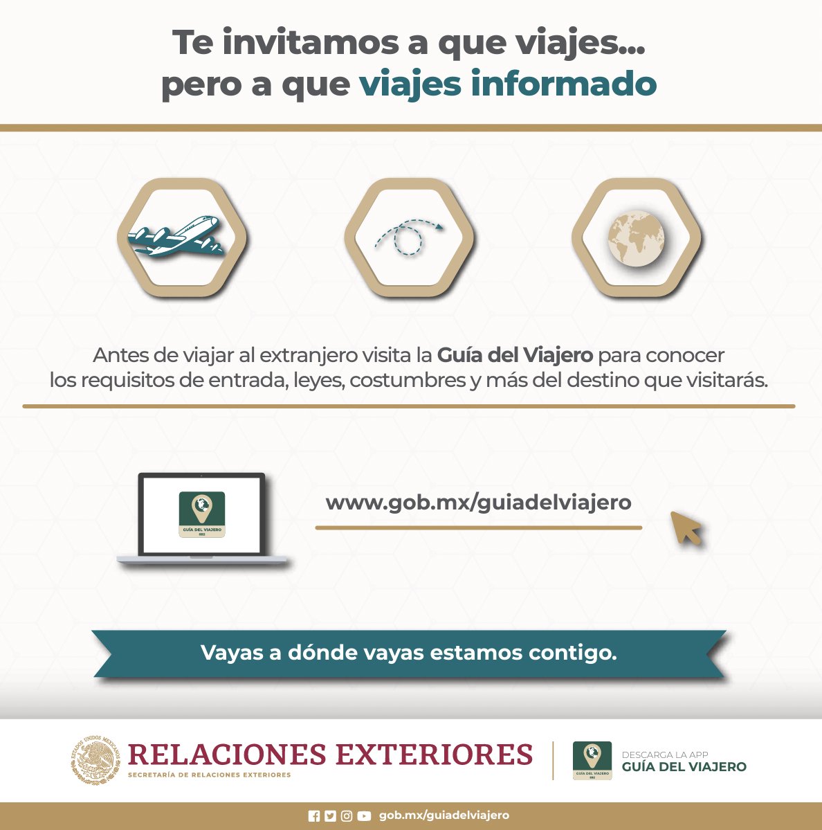 Vanessa Calva Ruiz (she/ella) (@vcalva) on Twitter photo La #GuíaDelViajero de la <a href="/SRE_mx/">Relaciones Exteriores</a> es un instrumento para que viajes al extranjero informadx y segurx 😌🇲🇽 
Consúltala en el siguiente vínculo:
✈️ portales.sre.gob.mx/guiadelviajero La #GuíaDelViajero de la <a href="/SRE_mx/">Relaciones Exteriores</a> es un instrumento para que viajes al extranjero informadx y segurx 😌🇲🇽 
Consúltala en el siguiente vínculo:
✈️ portales.sre.gob.mx/guiadelviajero
