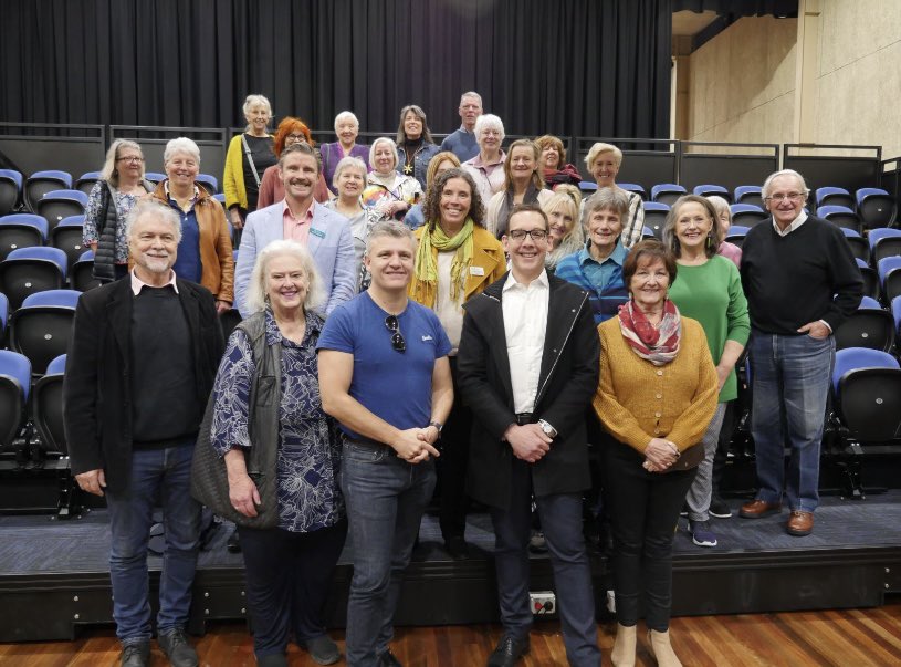 crrosehodge's tweet photo. At the Torquay Arts Space, thank you to @Steve_Dimo Arts Minister and Darren Cheeseman MP for the grant for a wonderful Theatre Troupe and Arts Group @surfcoastnotes https://t.co/TVtqqd93wH