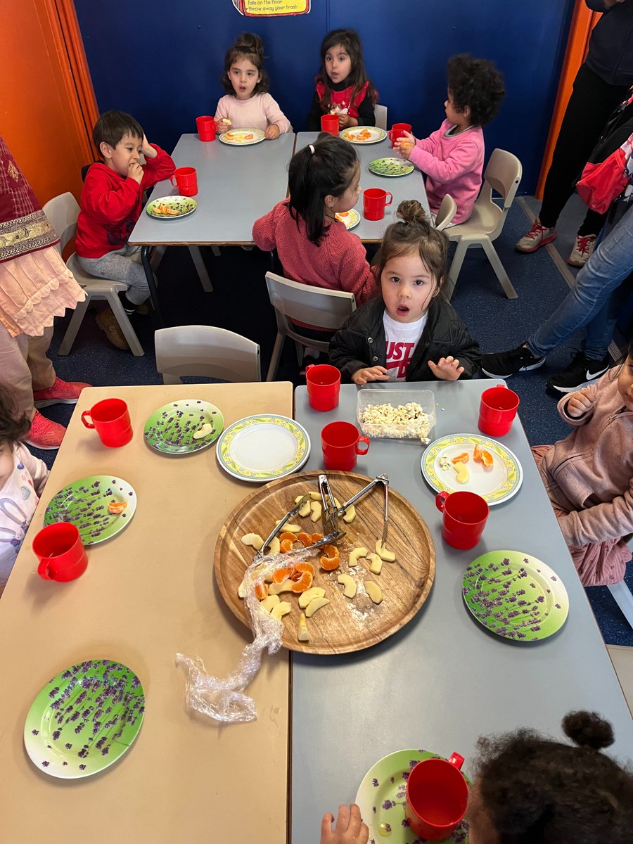 We did a great job learning balancing skills in free play time today. After the story and music time we had a very healthy morning tea with our friends