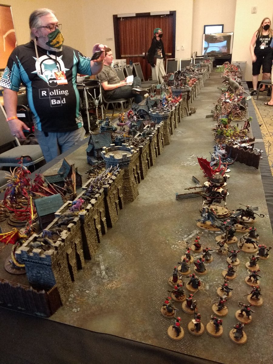 wearetheneon's tweet photo. More pictures of the siege of Ironhold at the @NOVAOpen #ageofsigmar Grand #Narrative.

Be'lakor still holds the fortress, in the Ghurian peninsula of Gork's Grin.
https://t.co/BRn4ANYu7C
Amazing shared gaming &amp; hobby experience, unforgettable.
#WarhammerCommunity
@WarComTeam
Pt1 https://t.co/4i12gtYXnB