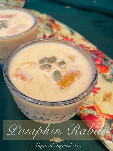 magicalingrdnts's tweet image. Pumpkin Rabdi - This is perfect #falldessert #rabdi, a milk based #dessert made with #pumpkins.  #Creamy and #delicious dessert that is perfect to serve for any #fallgatherings #fallflavors #pumpkinrecipes go.shr.lc/3TVY386