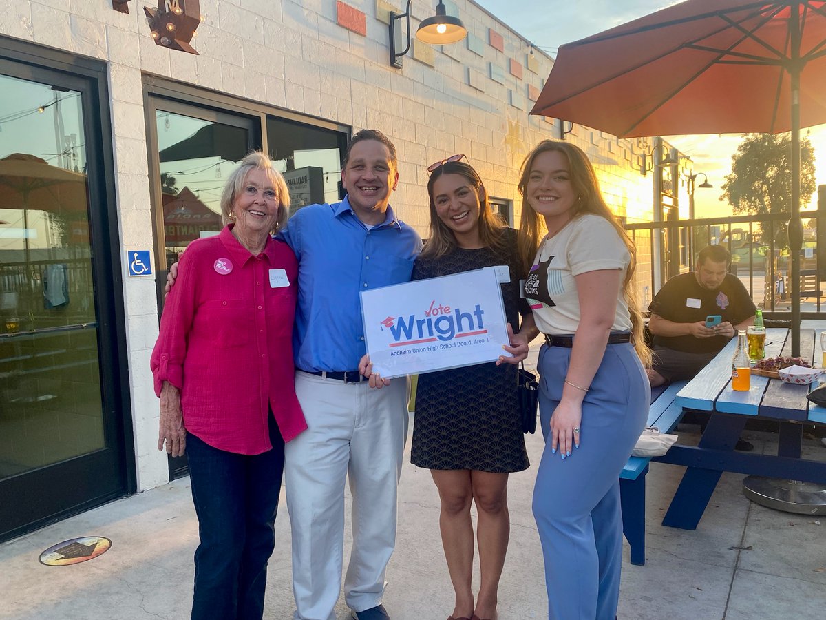 ActPPOSBC's tweet photo. #ActPPOSBC staff and board member Lynne Riddle alongside @Wright_TA1 at his Official Campaign Kick Off for Anaheim Union High School Board, Area 1.
#Anaheim #VoteWright #TeamWright #AUHSD #VoteVoteVote https://t.co/BDtRCSFZVv