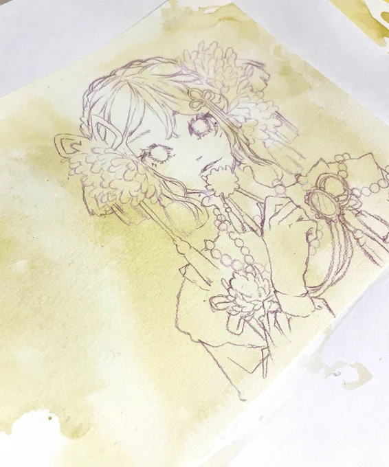 こんにちは(OvO)製作過程です〜#お絵描き #イラスト #メイキング 