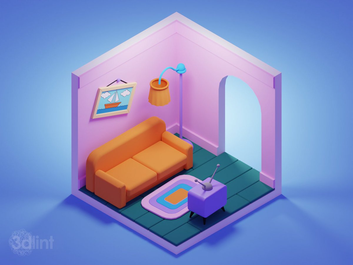 3dlint's tweet photo. Simpsons Isometric Room
Blender/Cycles
Made following awesome @polygonrunway free tutorial on youtube ❤️☺️
#prb3d #3d #3dmodeling #3dmodel #blender #blender3d #b3d #polymodeling #miniature #isometric #minimalistic #lowpoly #lowpolyart #stylized https://t.co/y1l7iOFcKV