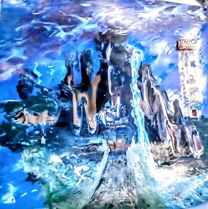 JCombs39892234's tweet photo. #fantasy #abstract #art #Spraypaint is always #pimp. A #Castle made for a #God to pay in. #JeremyCombs #JohnsonCity #Tn https://t.co/6kRqfYIGC2