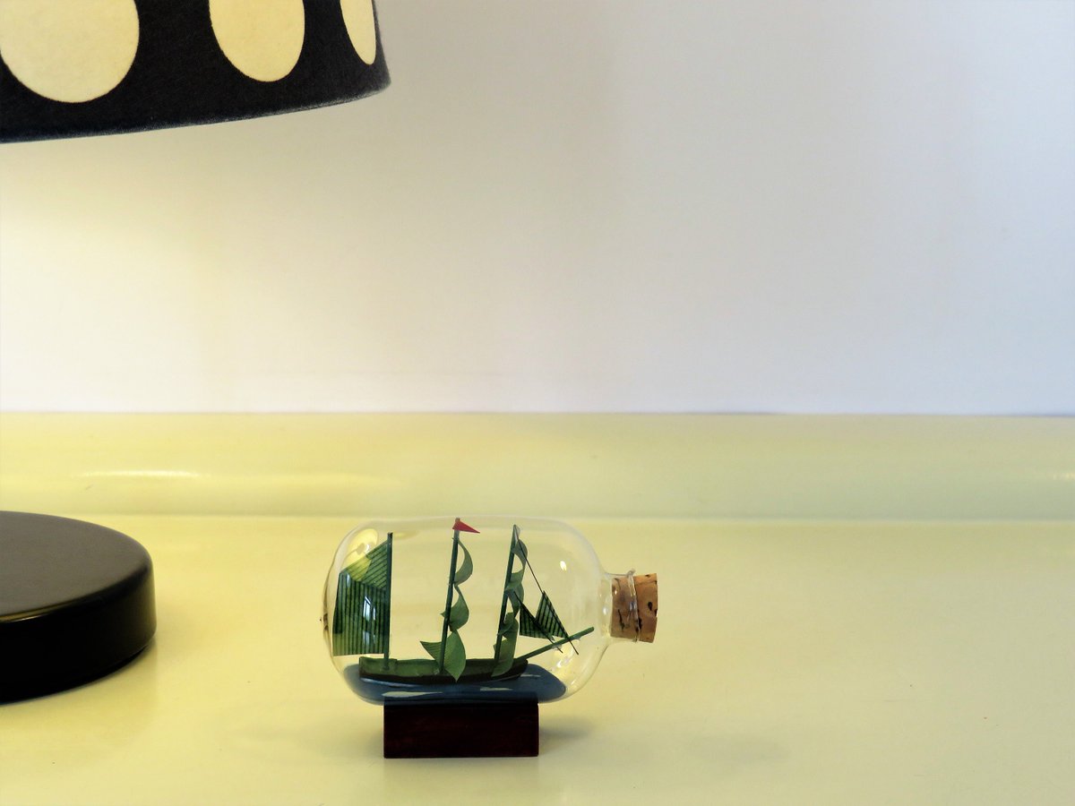 MaLanterne's tweet photo. Vintage Ship in a Bottle, Vintage Boat with Wooden Pedestal, Glass Ship, Tiny Nautical Decor, Art Object, Navy Souvenir Gift, Sailormoon,70s https://t.co/mftuxKWOIF #Antiques #Vintage #Holidays #Backtoschool #FREESHIPPING #Trending #Retro #Gifts #KhakiColor https://t.co/g2ZkPUSAWQ
