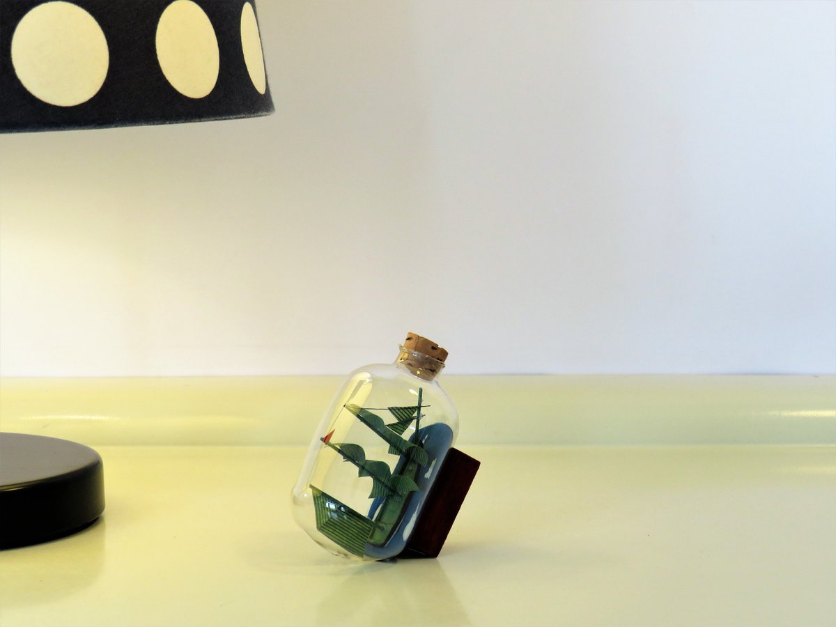 MaLanterne's tweet photo. Vintage Ship in a Bottle, Vintage Boat with Wooden Pedestal, Glass Ship, Tiny Nautical Decor, Art Object, Navy Souvenir Gift, Sailormoon,70s https://t.co/mftuxKWOIF #Antiques #Vintage #Holidays #Backtoschool #FREESHIPPING #Trending #Retro #Gifts #KhakiColor https://t.co/g2ZkPUSAWQ