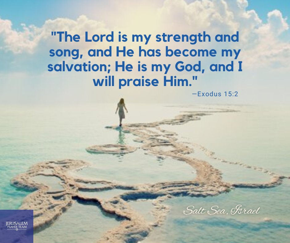 jerusalemprayer's tweet photo. "The Lord is my strength and song, and He has become my salvation; He is my God, and I will praise Him."
—Exodus 15:2

#DeadSea #SaltSea #trustintheLord #beboldbestrong https://t.co/MxBiFIkrxA