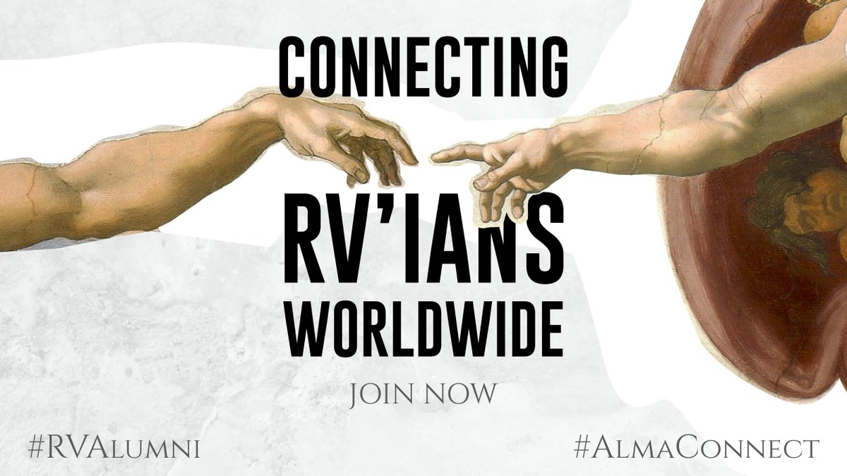 RVInstitutions's tweet photo. You are a click away from joining the exclusive group of #RVAlumni Visit us at https://t.co/Wdz2GkAezi and connect with an ever-growing network of global leaders and visionaries who are a part of the #RVLegacy #FriendsForever #Alumni #AlmaConnect #RVIans #Alma #GoChangeTheWorld https://t.co/672XWBgDTf