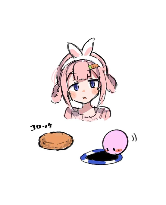 配信観ながら描いたラクガキんご 