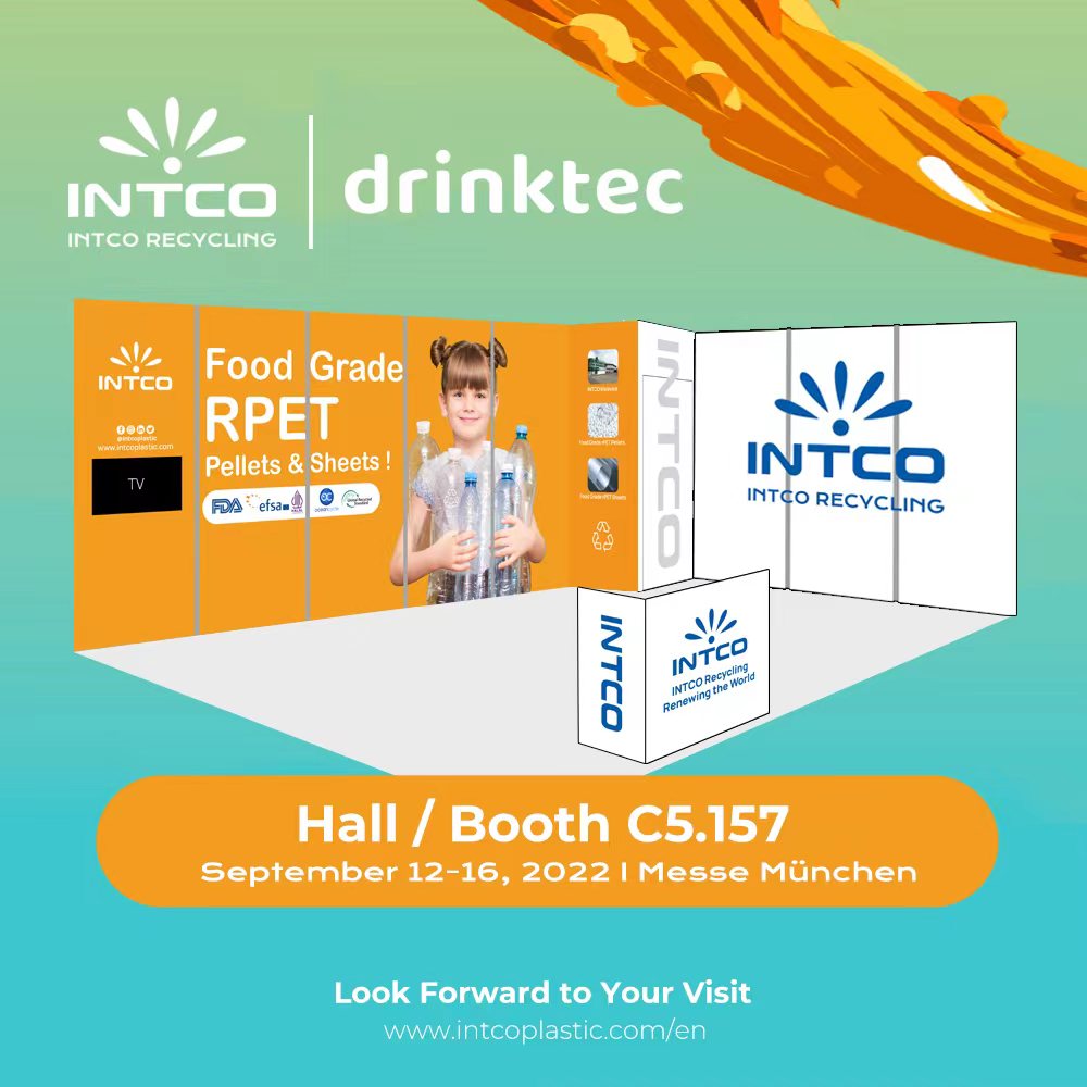 IntcoPlastics's tweet photo. @IntcoPlastic at #drinktec 2022 in #Munich
Can't wait to see YOU all!!! 😎
📍 Hall C5 - Booth #157
🗓 Sept.12-16, 2022
🌏 https://t.co/1NzeNlAVlB
💌 recycledplastic@intco.com.cn
#tradefair #recycledmaterials #foodpackagingsolution #beverageindustry #EVENT #manufacturer https://t.co/in2EN9o27y