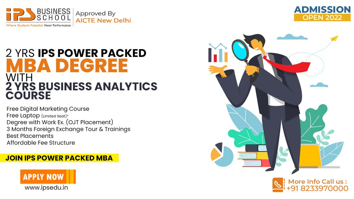 ipsjaipur's tweet photo. 2 YRS #IPS_POWER_PACKED
#MBA_DEGREE
WITH
2 YRS #BUSINESS_ANALYTICS_COURSE
TOP #RANKED #COLLEGE & BE AN #IPSian
#BBA | #BCA | #MBA
#Power_Packed_Program
#Join_the_IPS_COLLEGE & be an #IPSians
#Data_Analytics_Course #Free_Laptop
#Digital_Marketing_Course https://t.co/8fQ5oSu5TG