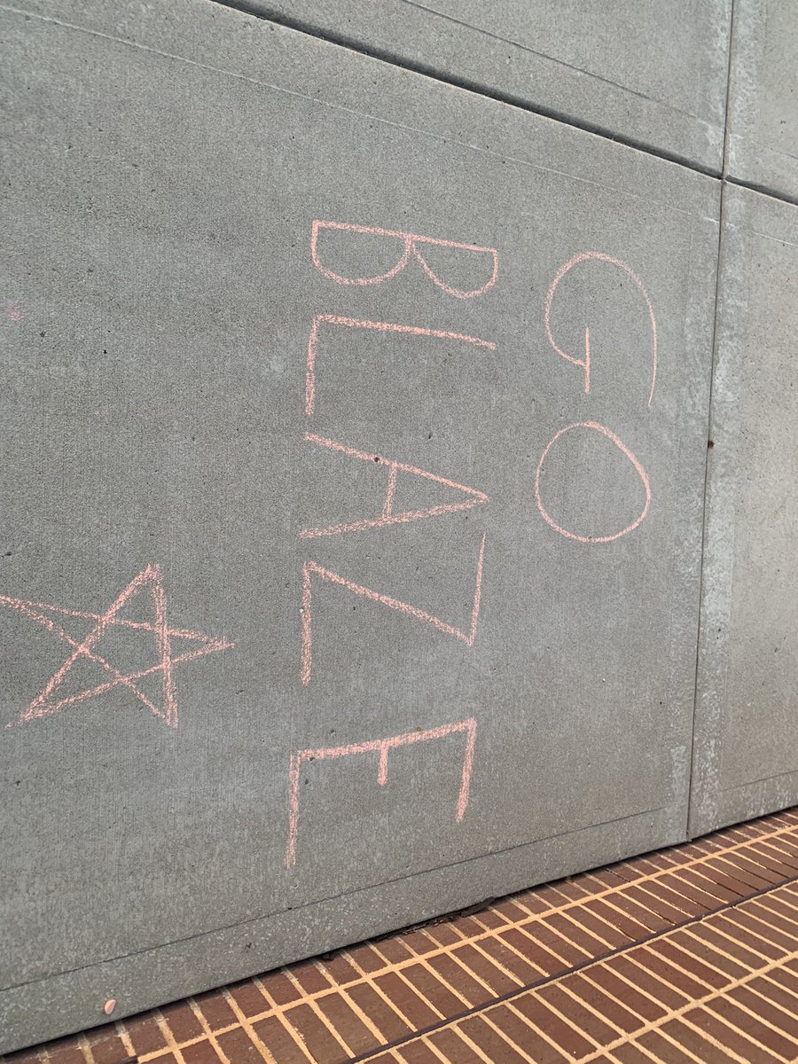 MrHeimOne91's tweet photo. I was at BHS today. We are readyโฆchalk messages on sidewalkโฆcheck!
#one91 #one91FirstDay https://t.co/BjnnPAvbEV