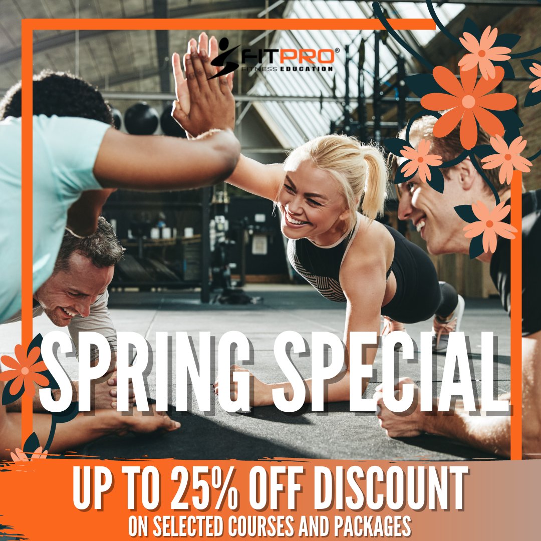 FitPro_SA's tweet photo. Check out our Spring Specials on Fitness certifications and courses:
https://t.co/RfIpFlTwgE https://t.co/mDoSnVymt8