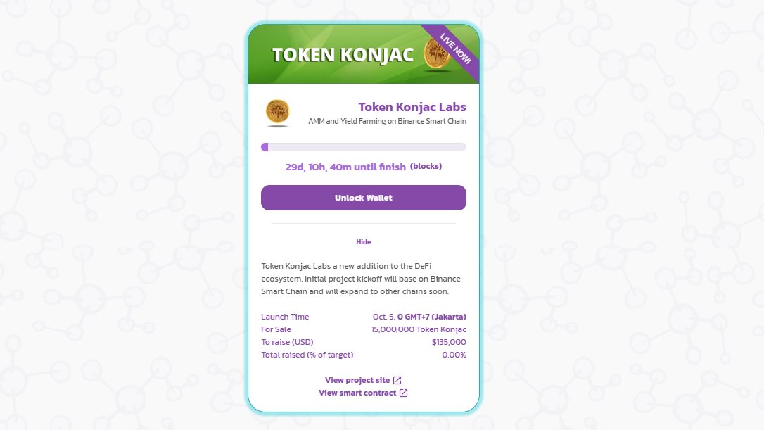 Token Konjac in now ICO at EDXA Labs 

Token that has real world usage for farming

Let's Grow with Token Konjac!!

#BNB #cryptocurrency #defi

👉Follow us
👉Write BNB wallet address at 'Tweet your reply'
👉Retweet
🏆10 random wallet will earn 1,000 EDXA