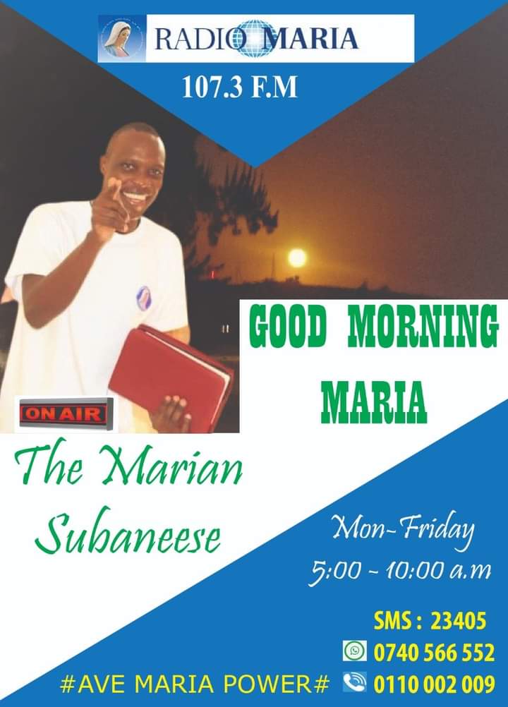 radioMariaNbi's tweet photo. Tune in to 107.3 ,For the Good morning Maria show with Mr. Godwin Odira https://t.co/vlvtvoHVsC