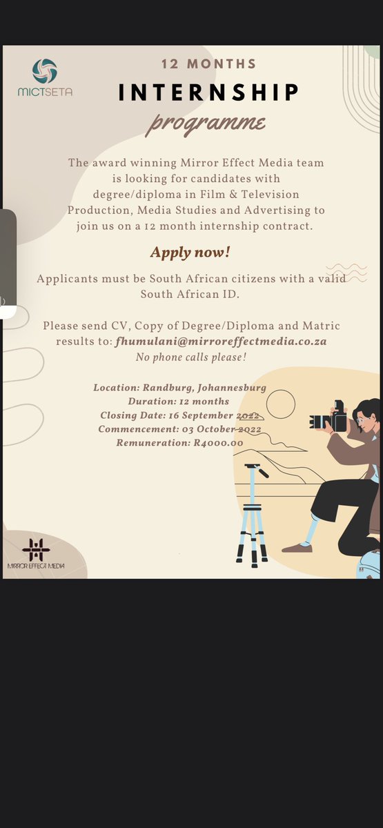 mirrorfxmedia's tweet photo. Mirror Effect Media is hiring. See details on poster. 
#mirroreffectmedia 
#mastersofrealitytelevision https://t.co/XdkwSoXy0f