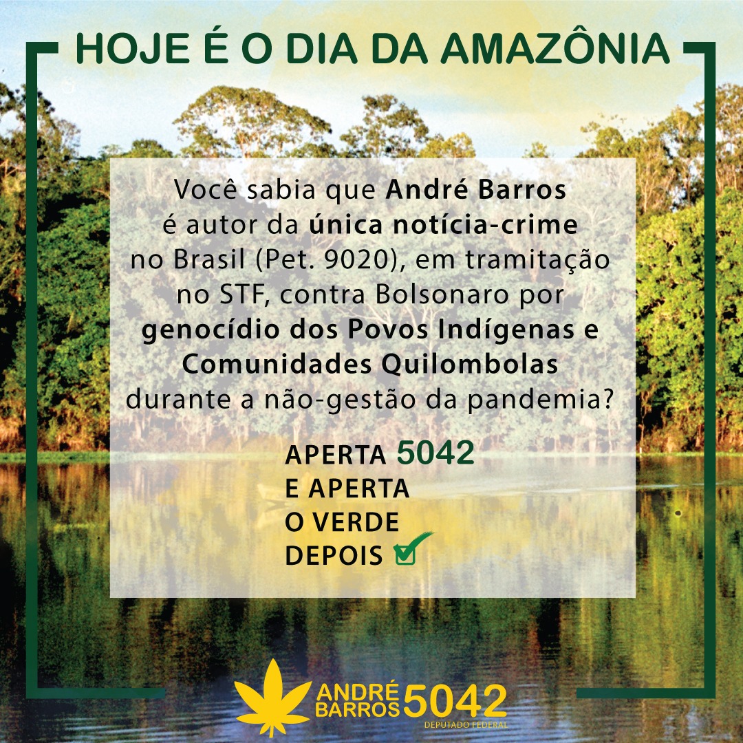 advandrebarros's tweet photo. Você sabia que André Barros é autor da única notícia-crime no Brasil (Pet. 9020), em tramitação no STF, contra Bolsonaro por genocídio dos Povos Indígenas e Comunidades Quilombolas durante a não-gestão da pandemia?
#stfjulguea9020 #diadaamazonia #prayforamazon #sustentabilidade https://t.co/xZ5kX9Vjgd