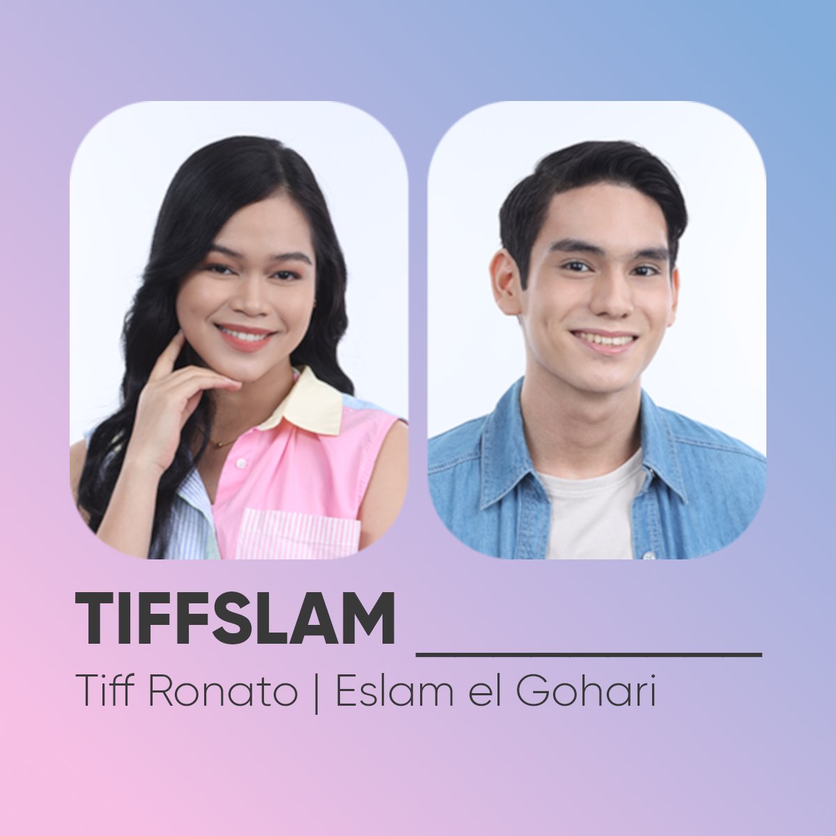 DRPSPHCA's tweet photo. Kung ang Robxine ay Shortcakes, Ashtef ay Enchanters, at Gabbluke ay Moshies...
Ano naman ang fandom name na gusto mong tawagin para kina #Tiffslam?
Our bet: "Tiffslam Singers"
#TiffRonato #EslamElGohari https://t.co/3ir1tNPxwd