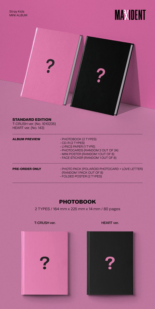 SUPERB0ARD's tweet photo. stray kids MAXIDENT album giveaway ♡ 

info;
- one winner
- available ww*
- version of ur choice ! 

how to enter:
- like &amp; rt
- mbf 
- reply with any pic of skz!! 

winner announced 27/09 <3 https://t.co/CIJ6E6xIM1