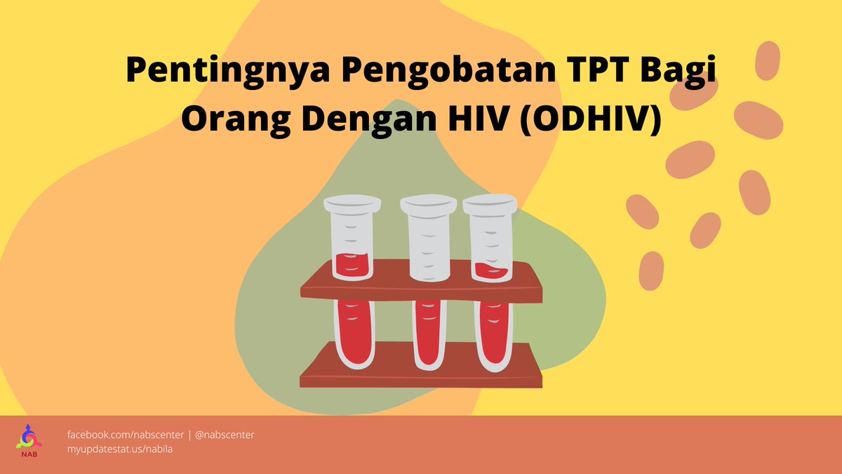 Nabscenter's tweet photo. Halo teman-teman Nab yang cakep! Apa kabar? Apa kamu sudah mengakses Terapi Pencegahan TB untuk mencegah Mycrobacterium Tuberculosis berkembang di dalam tubuh? Penting banget loh! #BERANIUpdateStatus #pandemic #TesHIV #Jakarta https://t.co/JDM4tgDy04