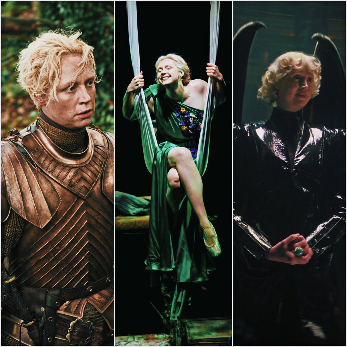 gwendoline christie playing brienne future evenstar of tarth, titania queen of the fairies &amp; lucifer ruler of hell… iconic