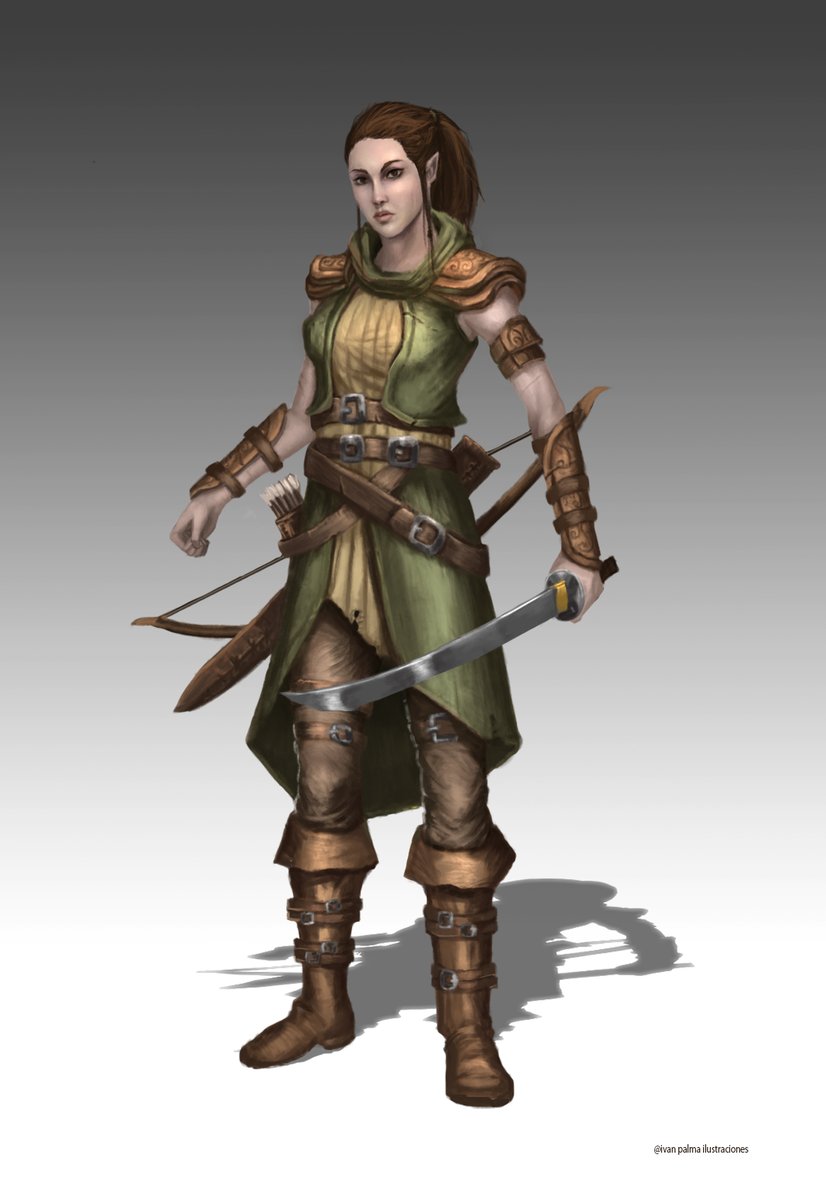 RodolfoIvanPal1's tweet photo. #characterdesign #elfranger #dungeonsanddragons #fantasyart https://t.co/UumJsl24Bi