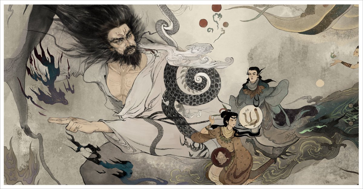 「古神消隐」绘卷片段