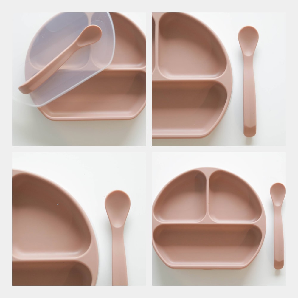 YesBabyShop's tweet photo. This stylish divider plate and spoon set gives children more independence at mealtimes and is perfect for learning to self-feed. ✅ Three compartments ✅ Dishwasher safe ✅ Non-slip base ✅ 100% food-grade silicone

https://t.co/0S1egONVnC https://t.co/svAIkblHYc
