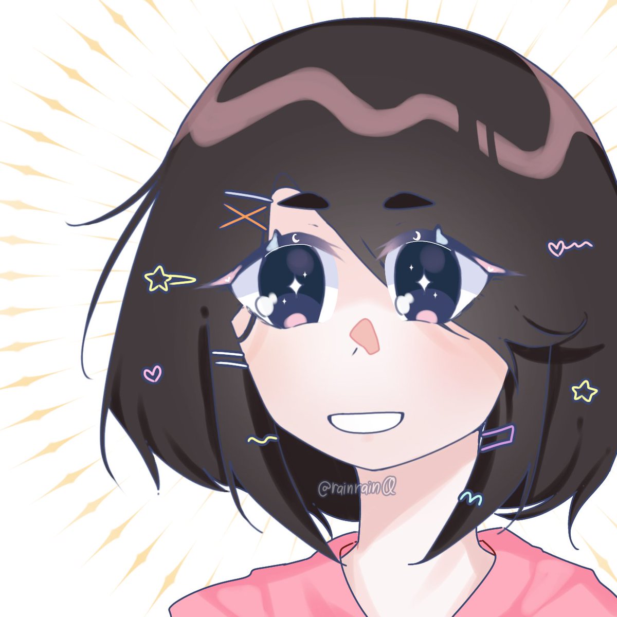 art trade w <a href="/ais_dreamland/">A i | 🇵🇸 | PINNED</a> !
I hope you dont mind the hair clips tho 👉🏻👈🏻 
#art #Artist #ArtistOnTwitter #Artistofthesummer #cute #angel #sketch #Illustration