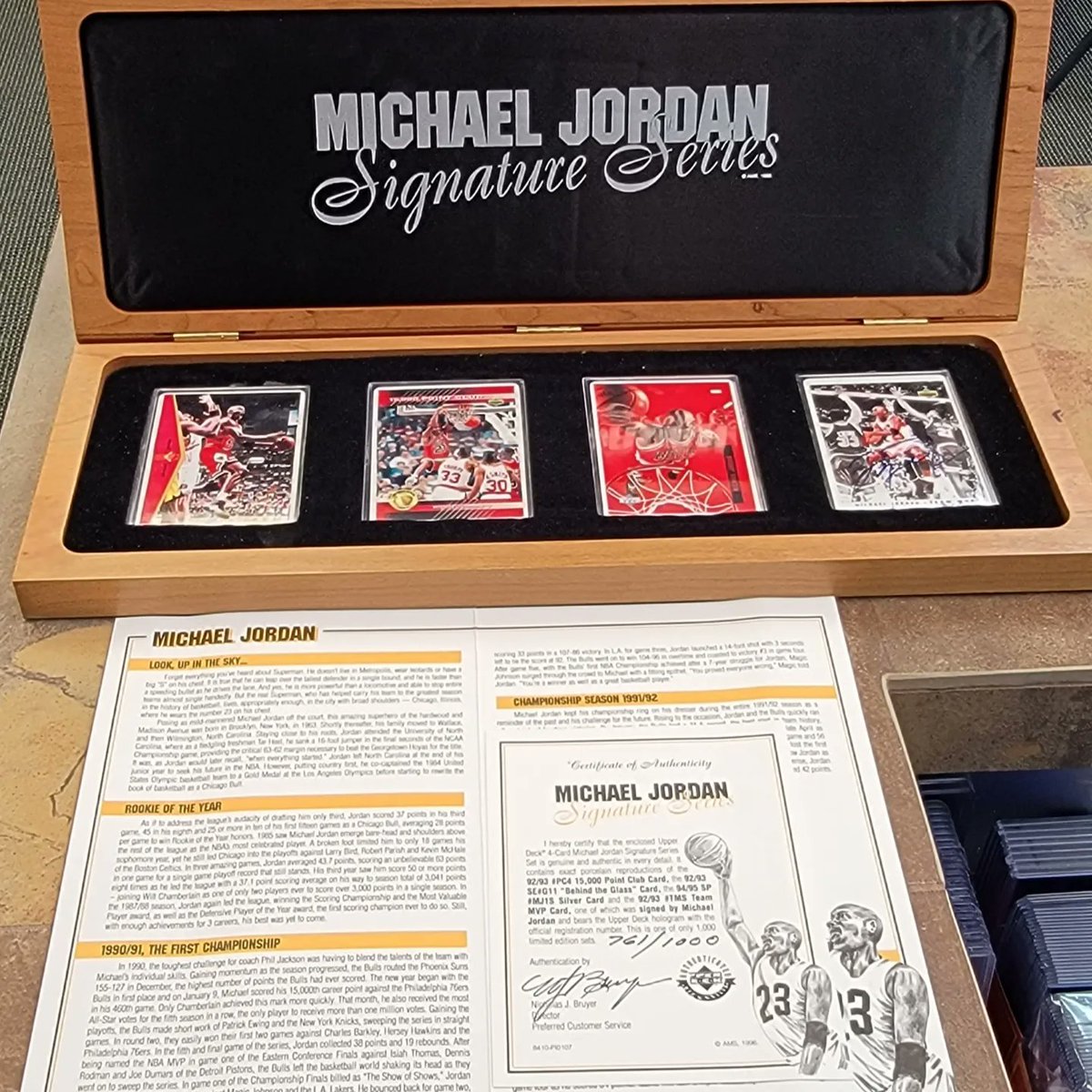 cardkingbreaks's tweet photo. We are doing the unthinkable. 
Giving away a Michael Jordan signature series set. Cheapest you can buy right now is over 4000 bucks on ebay. We have to get to 10,000 followers on Whatnot before the last day of September and we will give it away. Use code
https://t.co/IiPbUgB6Jf https://t.co/x00k0PWx6M