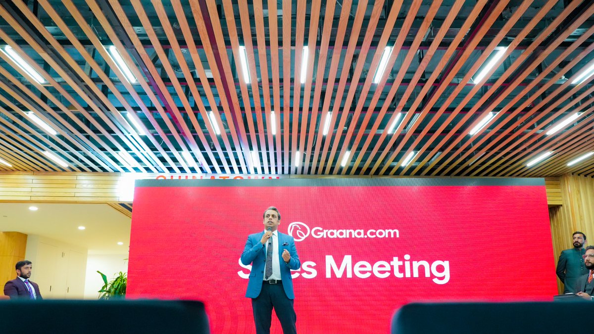 farhanjaved's tweet photo. “Success seems to be connected with action. Successful people keep moving. They make mistakes but they don’t quit.”  #Graana Sales Meeting https://t.co/ExeJUPlNu0