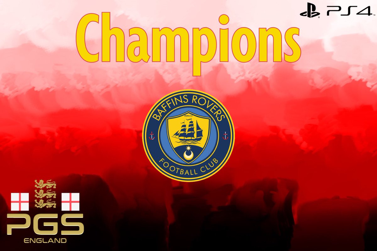 PgsEngland's tweet photo. PGS England Championship

🎮 PS4

1️⃣ @Baffinsroversfc 🏆 
2️⃣ ES Fanatics

Congratulations to Baffins Rovers on the title, solid season 👏🏻 🏆 

Also well done ES Fanatics on coming 2nd 🥈👏🏻 

#TopLeague https://t.co/86IlLxl5U2