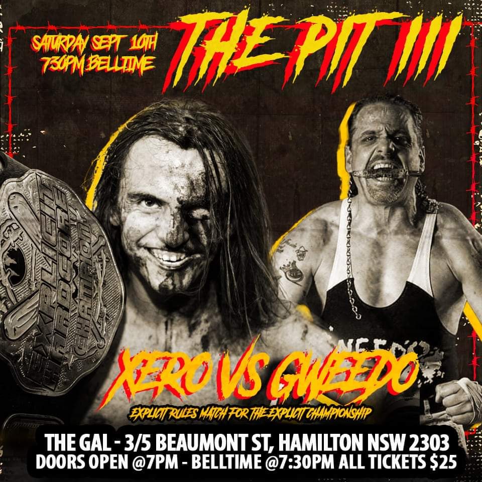 Gweedo4209's tweet photo. This coming weekend I head up to NSW as I get a shot at the Explicit Championship. 
The level of violence that we're gonna bring will be unmatched.  Time to feed the blood gods.
💀🔪🔪💀🇺🇲🇦🇺

#TACOS #Straya #Explicit #HailUGWA #TotalViolence #SireOfBarbedWire #OnlyMullets #SaveIt https://t.co/t73PDLhQ3E