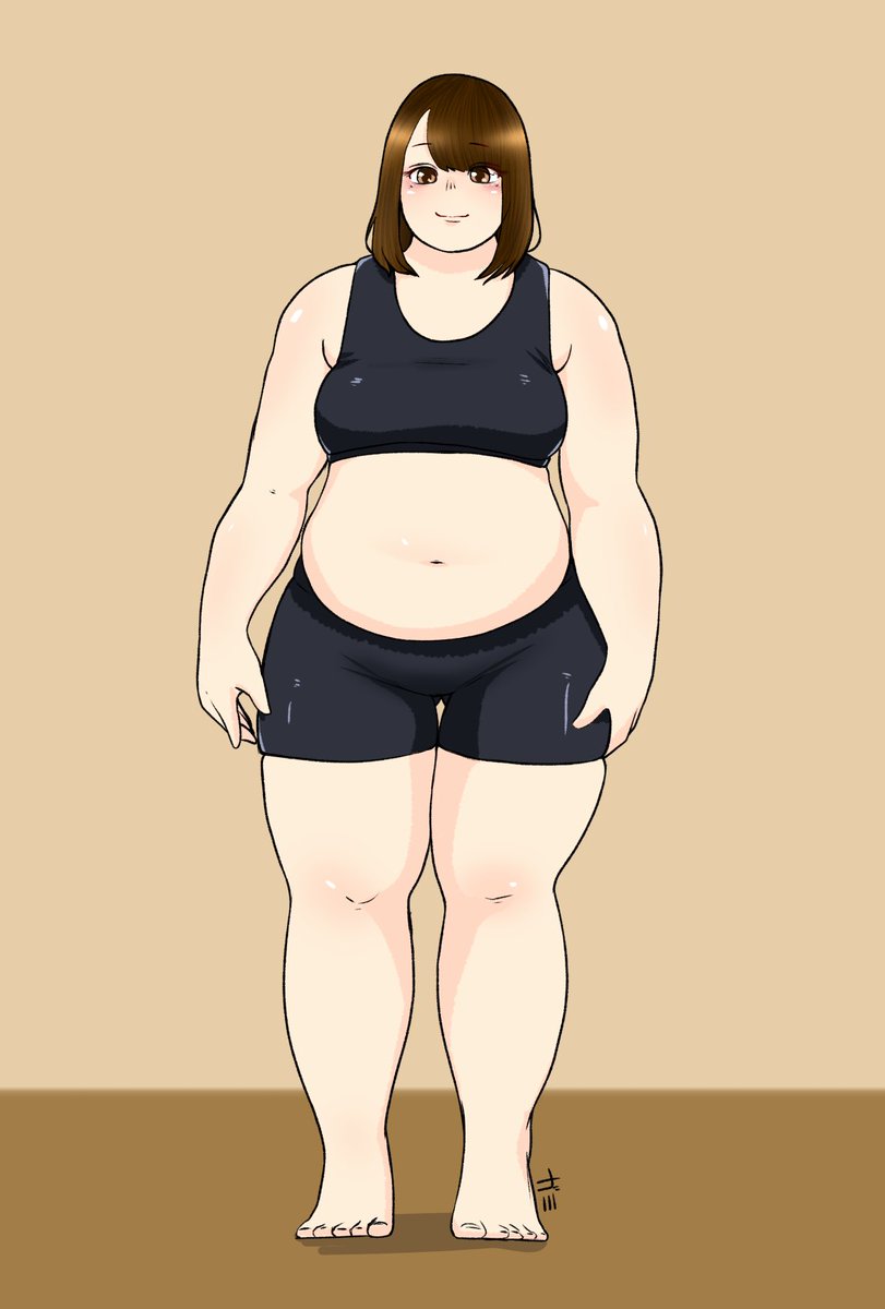 ダイエット番組のbeforeみたいな立ち絵 