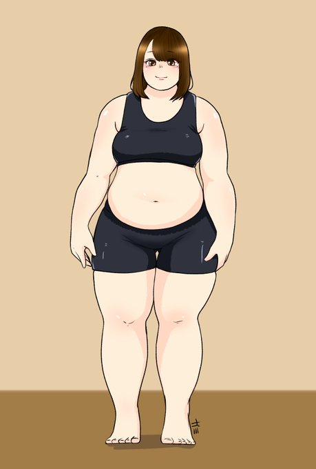 ダイエット番組のbeforeみたいな立ち絵 