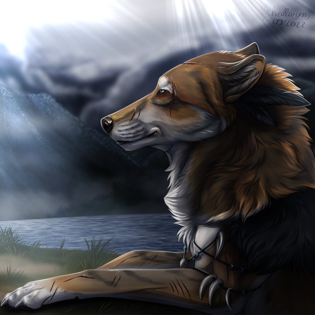 rhallwyn's tweet photo. Date: 2022-09-01
Art Type: Semi-realistic
Style: Complex-Shading
Description:
This wolf have the Name "Storim" and it was a Comission for the @WolvdenGame Player Callanish

Tags
#canineart #art #wolf #wolves #canide #wolfart #wolvesart #wolfartist #wolvden https://t.co/w0u3tg5c7b