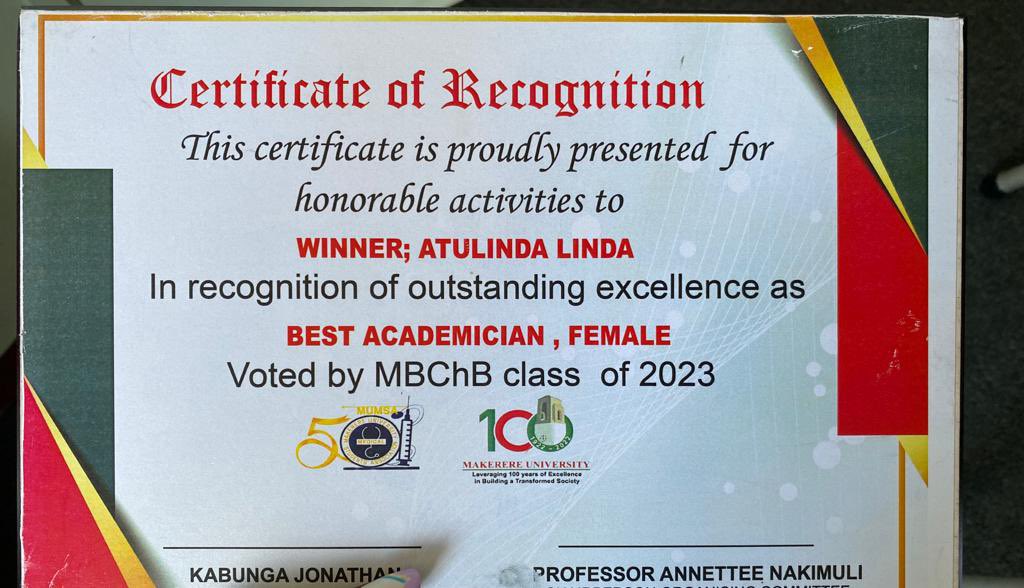 pacemafro's tweet photo. Congratulations to our very own @Linda_Atu and @namara_cathy for completing their medical school journey &amp; for standing out

They received awards as;
Linda Atulinda- Medicine Miss Class of 2023(all-round student) &amp; Best Academician-Female
Namara Catherine- Smartest Student-Female https://t.co/3D2sVXp1tE