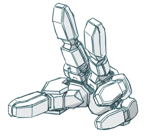 だいぶ前に描いたロボの手 