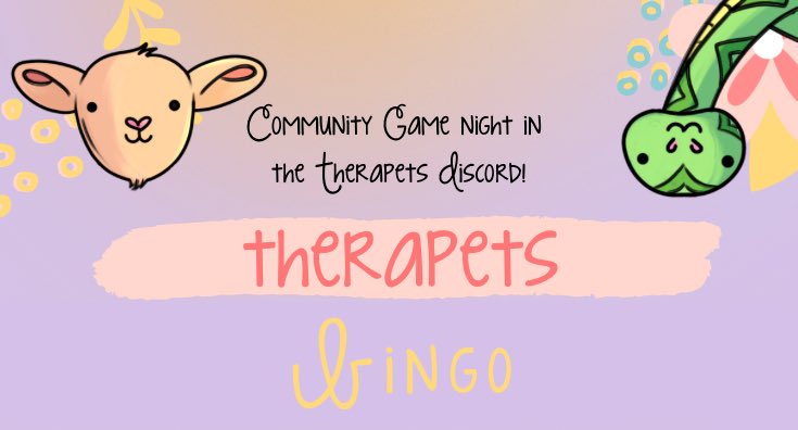 👾**Game Night**👾

Together with our friends at <a href="/HoneyBadgesNFT/">Honey Badges</a> , <a href="/QueerFriendsNft/">𝐐𝐮𝐞𝐞𝐫 𝐅𝐫𝐢𝐞𝐧𝐝𝐬</a>, <a href="/Elev8Nft/">Elev8🐙Lifestyle🐙Wellness🐙NFT</a> , <a href="/xcollectiv/">xCollective | web3 jobs and fair pay</a> t playing bingo in Therapets Discord. 

Prizes include a beautiful Honey Badger and a Therapet 🦊

When: Tues 6, 6pm PST. Wed 7, 7am AEST
Where: discord.gg/5Ua3MdEQ