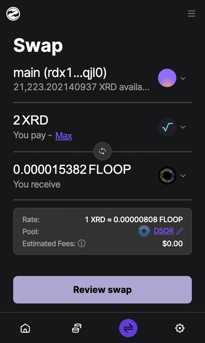 Wonder what the next release will bring to @radixdlt?

New swap UI with larger pool selection, on top of which you can use 2 available aggregators out there! 
@CaviarNine's dsor.io and @astrolescent! Plus many more: @ociswap @Doge3_cerby and @CaviarLabs pools!